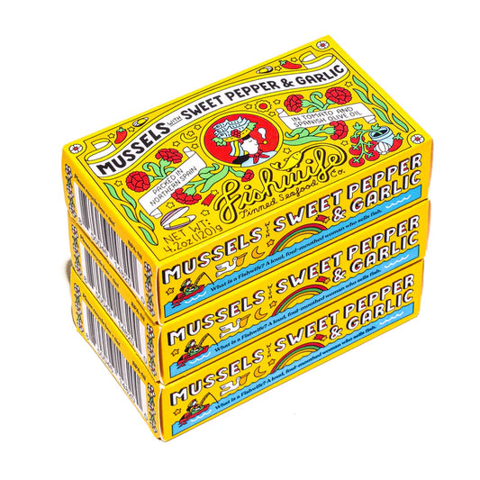 Fishwife Mussels with Sweet Pepper + Garlic